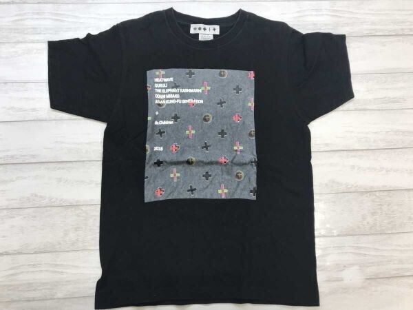 Mr.Children ミスターチルドレン ミスチル 対バンツアー Zepp TOUR 2015 HEATWAVE くるり エレカシ 小谷美紗子 アジカン 半袖Tシャツ S 黒拍卖