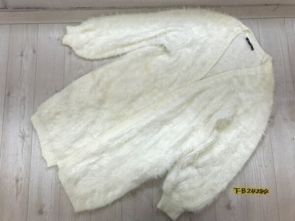 one way レディース モヘアニットカーディガン M 白拍卖