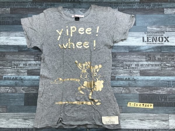 UNIQLO ユニクロ × DISNEY ディズニー × THEATRE PRODUCTS レディース ミッキープリント 半袖Tシャツ L 杢グレー拍卖