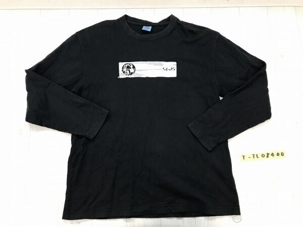 SWS メンズ プリント ロンT プルオーバーカットソー L 黒拍卖