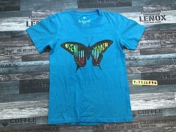 REMIOROMEN レミオロメン 10th 2010 花鳥風月 プリント 半袖Tシャツ S スカイブルー拍卖