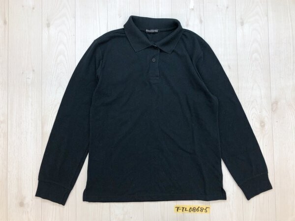 Finemente レディース 長袖ポロシャツ L 154-162 黒拍卖
