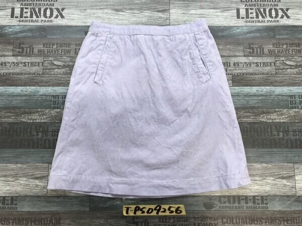 MACPHEE マカフィー レディース コーデュロイ 台形スカート 34 青拍卖