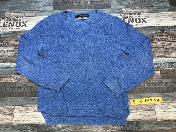 green label relaxing UNITED ARROWS ユナイテッドアローズ レディース 薄手 ニットセーター 40 杢ブルー拍卖