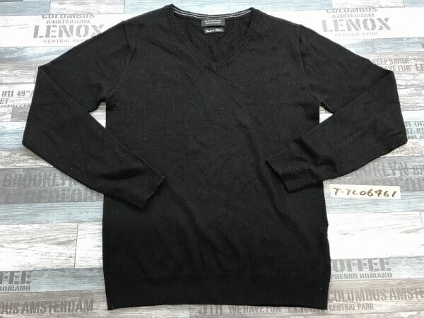 nano universe ナノユニバース メンズ カシミヤMIX ニットソー S 黒拍卖