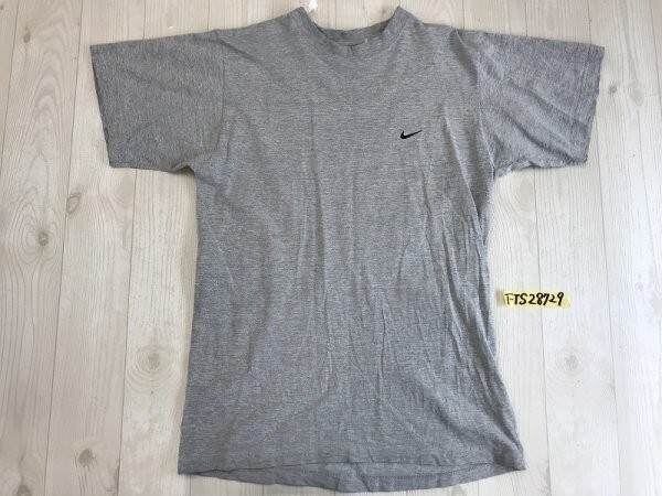 NIKE ナイキ メンズ ロゴ刺繍 シンプル 半袖Tシャツ 杢グレー拍卖