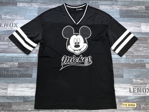 DIVIDED H&M エイチアンドエム メンズ ミッキーフェイス 半袖Tシャツ 小さいサイズ XS 黒白拍卖