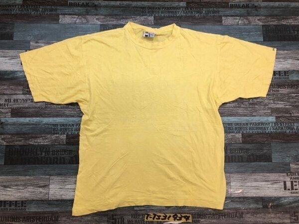 3K メンズ アウトドア アクティブ 無地 半袖Tシャツ M 黄色拍卖