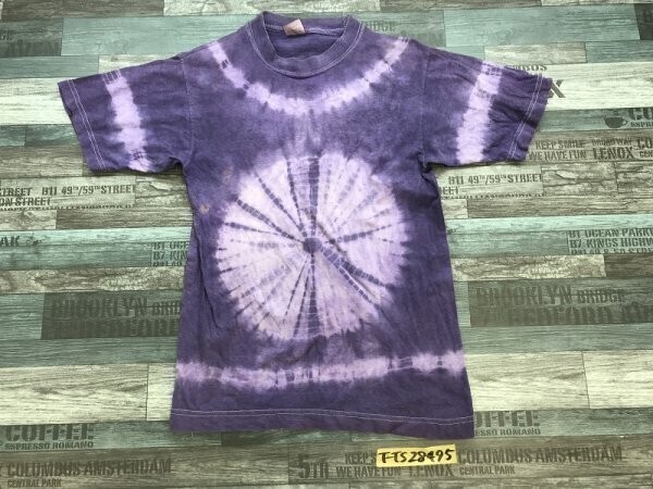 SHANGRI-LA レディース 綿 タイダイ染 半袖Tシャツ 紫拍卖