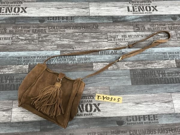 ZARA TRAFALUC ザラ レディース タッセル付き 牛革 ミニショルダーバッグ 内側リネン ダークキャメル拍卖