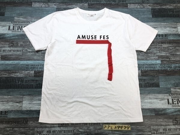 AMUSE FES メンズ 幕張2019 テープ 半袖Tシャツ L 白拍卖