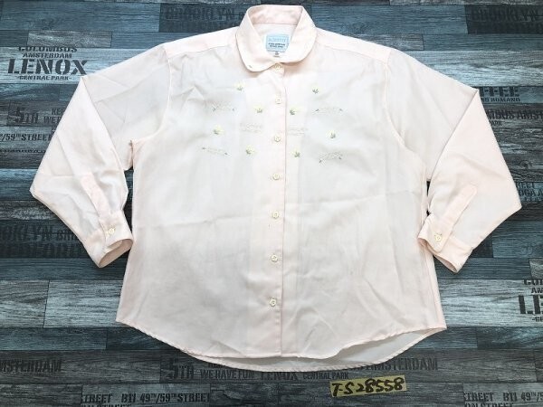 IL SUFFIT レディース 花刺繍 シャツ 11R 薄いピンク拍卖