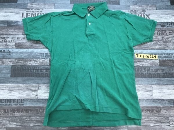 KEARNEY HOUSE カーニーハウス メンズ 日本製 コットン 鹿の子 半袖ポロシャツ L 緑拍卖