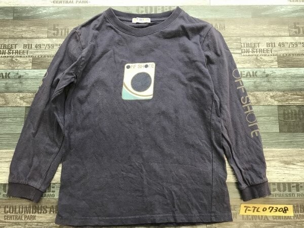 OFF SHORE キッズ ロゴプリント ロンT 長袖Tシャツ 140 紺拍卖