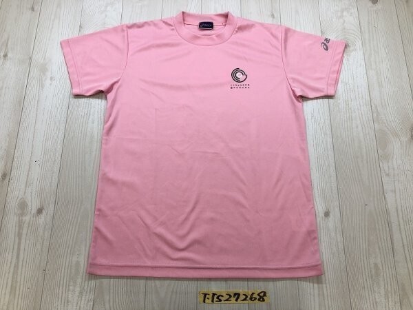 ASICS アシックス メンズ レディース 今できることを 健康メッセージ 半袖Tシャツ S ピンク拍卖