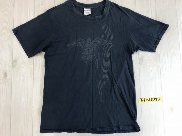 CRAZY SHIRT メンズ うみがめ プリント 半袖Tシャツ S 紺拍卖