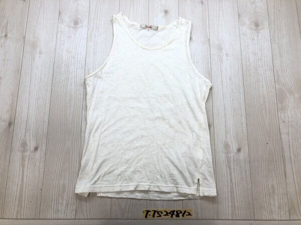 beams ビームス レディース サイドスリット 透け タンクトップ M クリーム拍卖