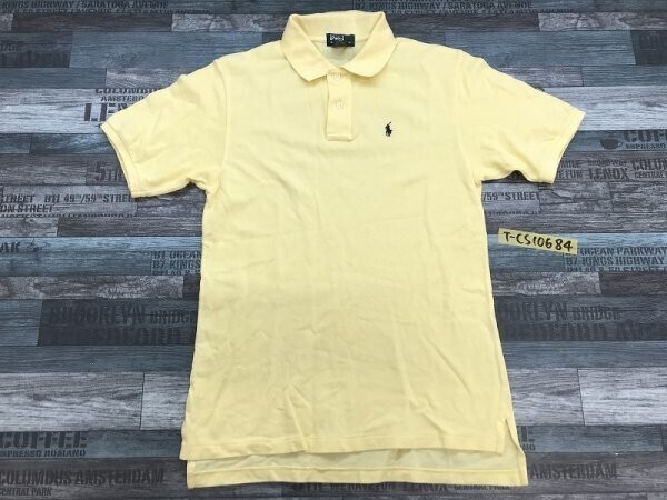 Polo by Ralph Lauren ラルフローレン キッズ ロゴワンポイント 鹿の子 半袖ポロシャツ M(12/14) 黄色拍卖