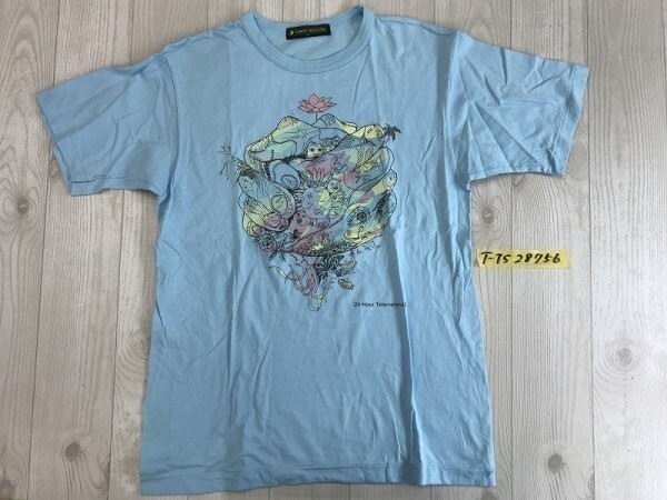 美品!日テレ 24時間テレビ メンズ レディース 2019 大野智 プリント 半袖Tシャツ M 水色拍卖