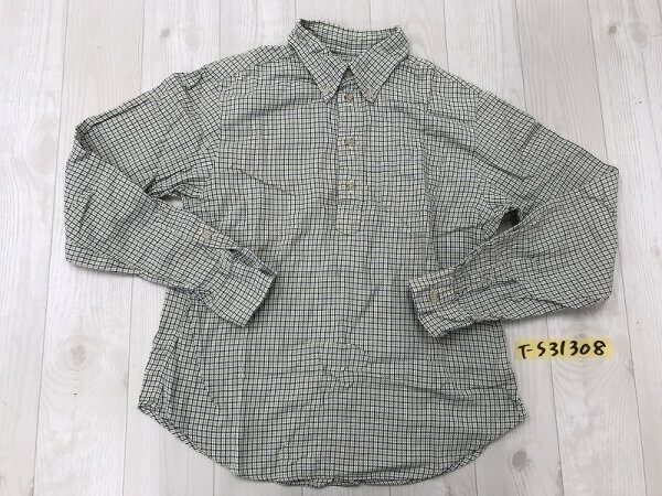 EASTBOY イーストボーイ レディース チェック プルオーバー ボタンダウン 長袖シャツ 9 ネイビーグリーン拍卖