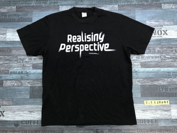 UNIQUE FONT メンズ 英字プリント 半袖Tシャツ L 黒拍卖