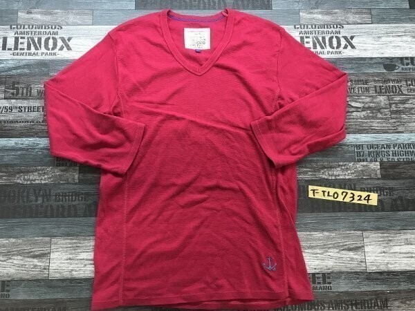 URBAN RESEARCH アーバンリサーチ レディース Vネック 七分袖カットソー 38 マゼンタ拍卖