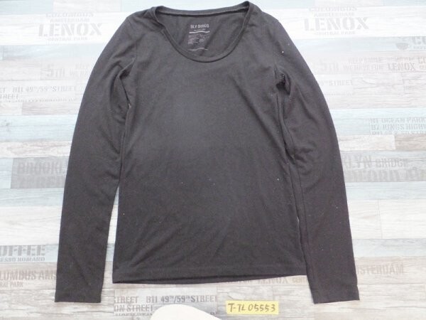 SLY DISCO レディース あったか インナーロンT 長袖Tシャツ 2 黒拍卖