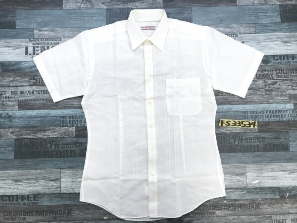 D'URBAN ダーバン メンズ ランダムストライプ 半袖シャツ オーダーメイド 透け 白拍卖