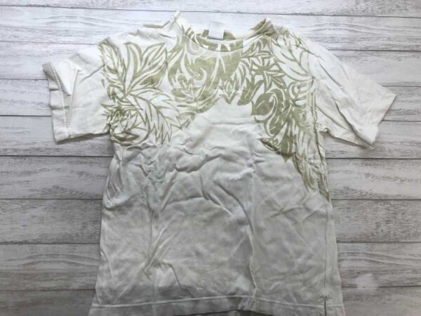 クオドロ quadro レトロ サーフ アメカジ トロピカル ボタニカル アロハ柄 かすれプリント 半袖Tシャツ メンズ コットン100% 日本製 2 白拍卖