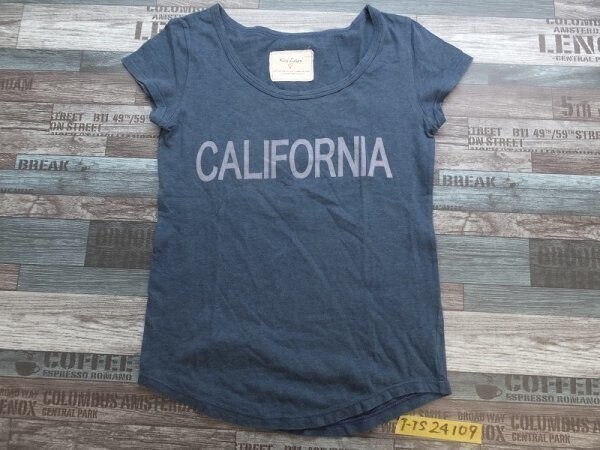 KAI LANI カイラニ レディース 日本製 ロゴプリント ラウンドカット 半袖Tシャツ F 紺拍卖