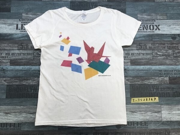 メンズ ヒダマリ蛍 折り鶴 プリント 半袖Tシャツ WL 白拍卖