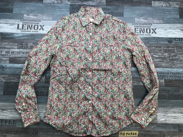 MY PANTS レディース 小花柄 ダブルポケット ハンガリー製 長袖シャツ 小さいサイズ XS 赤緑他拍卖