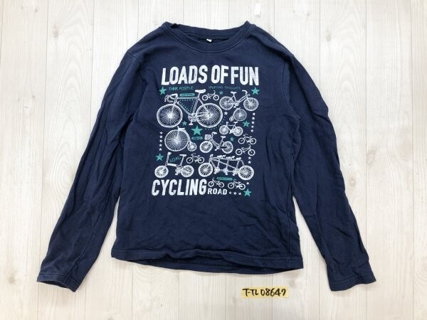 モリリン株式会社 キッズ 裏起毛 自転車プリント トレーナー 160 紺拍卖