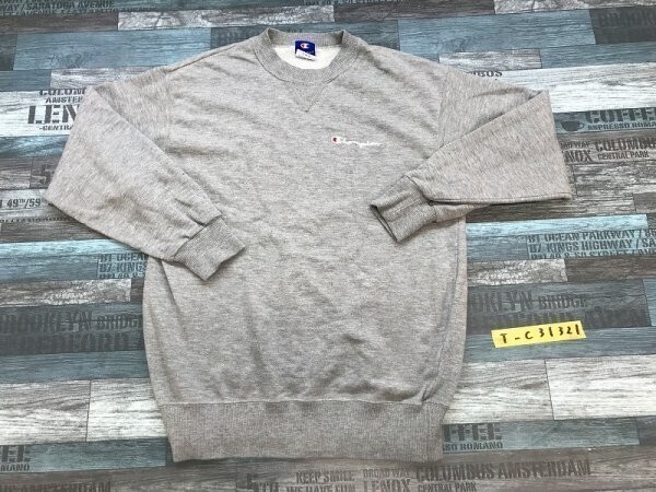 Champion チャンピオン メンズ ロゴ刺繍 トレーナー 160 杢グレー拍卖