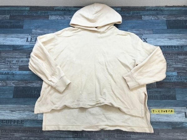 Midi Umi レディース 裏起毛 日本製 バック ロングパーカー ライトベージュ拍卖