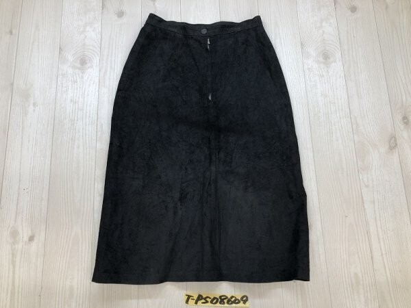 ノーブランド レディース レザースエード タイトスカート 黒拍卖
