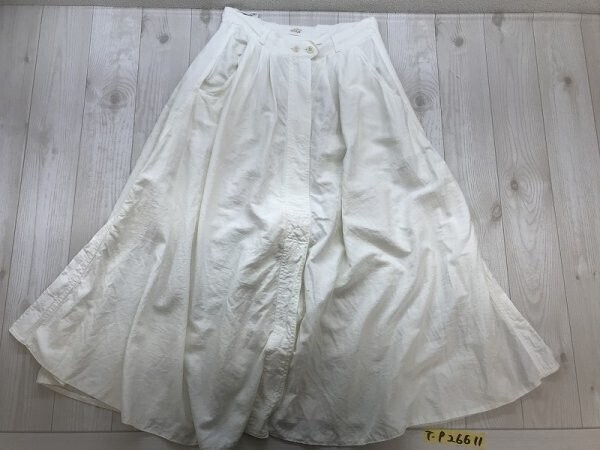 CREATION SLAP レディース Aライン スリット入り Aライン ロングスカート 40 アイボリー拍卖