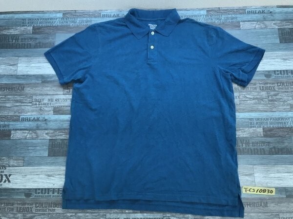 MERONA メンズ 綿・ポリエステル 半袖ポロシャツ 大きいサイズ XXL 青拍卖