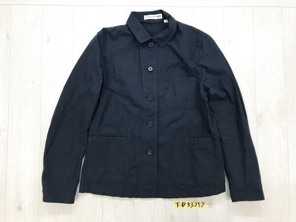UNIQLO ユニクロ × INES DE LA FRESSANGE イネス レディース 胸ポケット シャツジャケット M 紺拍卖