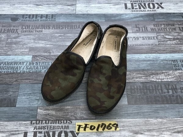 GLOBAL WORK グローバルワーク メンズ 内ボア スエード カモフラ 迷彩 シューズ M カーキ拍卖