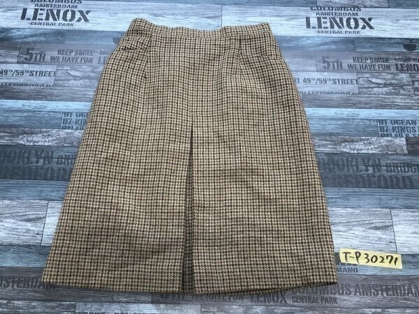 AYLESBURY アリスバーリー レディース 千鳥織 起毛スカート 9 茶ベージュ拍卖