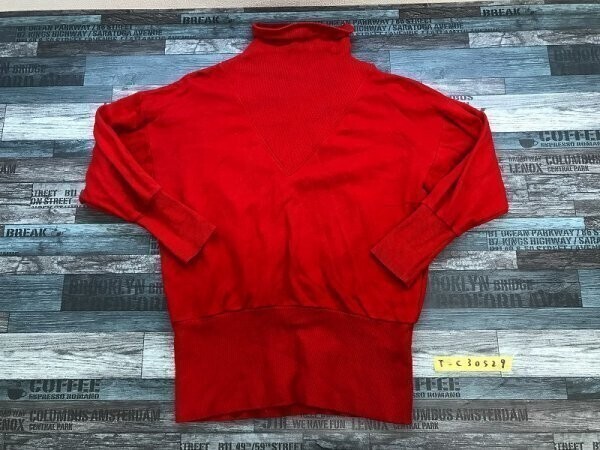 PELEJUTIENU メンズ リブ切替 トレーナー 赤拍卖