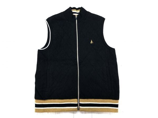 BEAN POLE GOLF ビーンポール ゴルフ 韓国 クワイエット ラグジュアリー 古着 ハイネック 中綿 ベスト レディース ウール100% 韓国製 95 黒拍卖