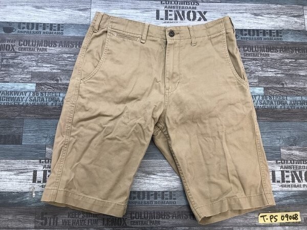 GLOBAL WORK グローバルワーク メンズ バックシンチ チノハーフパンツ S ベージュ拍卖