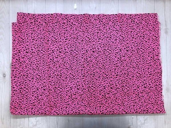 ネオグランジ 平成 00s Y2K ロック パンク ギャル 手芸 ハンドクラフト用品 アニマル 豹 ヒョウ柄 レオパード 布 生地 はぎれ ピンク黒拍卖