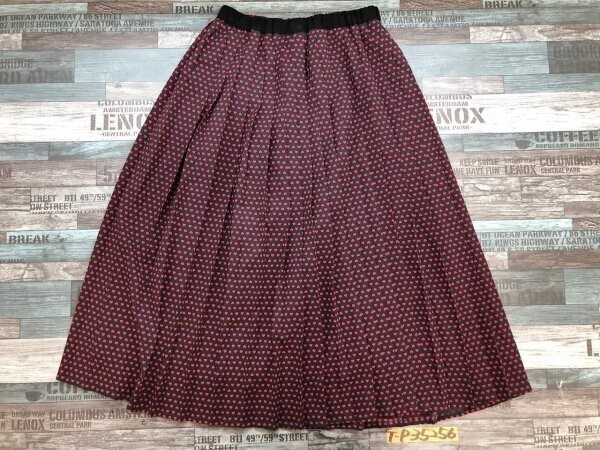 THE EMPORIUM ジ・エンポリアム レディース ハートドット プリーススカート M グレー赤拍卖