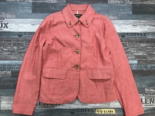 Eddie Bauer エディーバウアー レディース ステッチ入 デニム調 ジャケット PS 赤拍卖