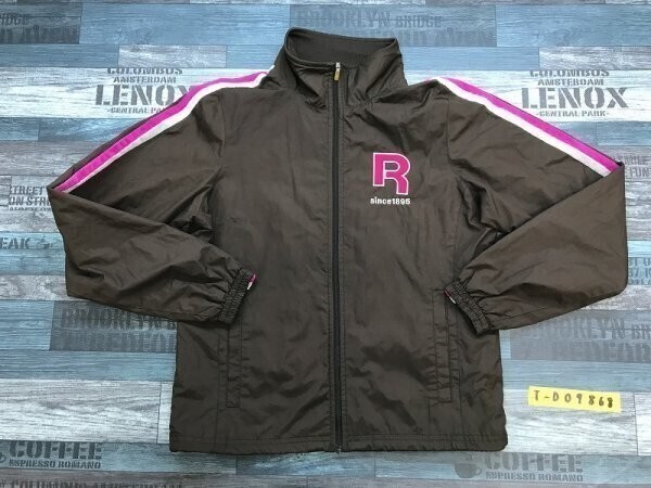 Reebok リーボック レディース 刺繍入り シャカシャカ ジャージジャケット S 茶色拍卖