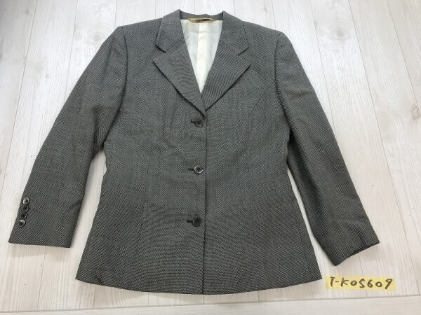 Paul Stuart ポールスチュアート レディース ウールシルクMIX 春秋 ジャケット グレー拍卖