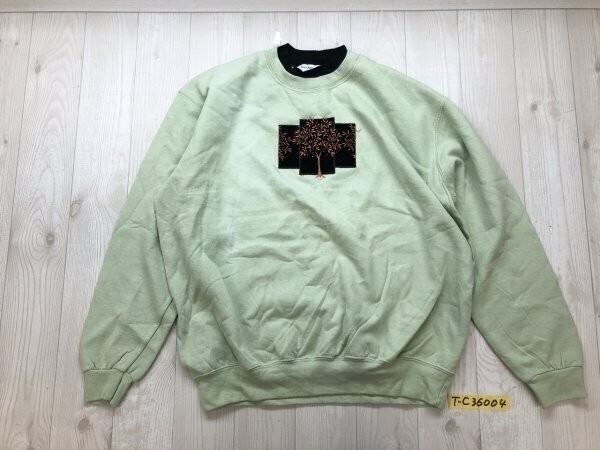 breckenridge レディース 刺繍・ライトストーン付き 裏地付き スウェットトレーナー 大きいサイズ XL 黄緑黒拍卖